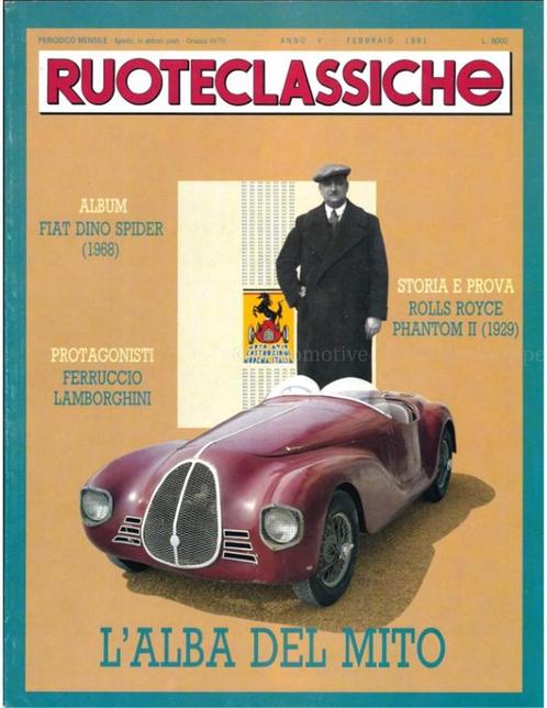 1991 RUOTECLASSICHE MAGAZINE 37 ITALIAANS, Boeken, Auto's | Folders en Tijdschriften