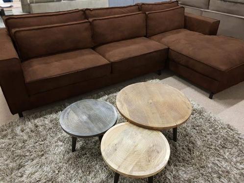 Loungebank Ilpendam - loungebanken - Bruin, Huis en Inrichting, Banken | Sofa's en Chaises Longues, Nieuw, Stof