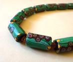 Collier van 15 kralen uit Murano, type Millefiori / Mozaïek,