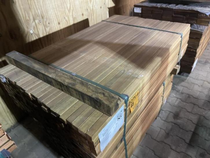 Ca. 276x Guyana Teak Latten Geschaafd, 27x40mm, lengte 15, Tuin en Terras, Palen, Balken en Planken