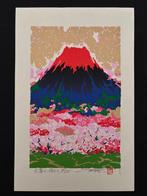 Red Mt.Fuji Cherry Blossom Mountain 2   - Rare with, Antiek en Kunst