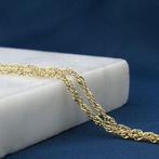 Gouden Singapore schakelketting, Sieraden, Tassen en Uiterlijk, Kettingen, Ophalen of Verzenden, Gebruikt, Overige kleuren, Goud