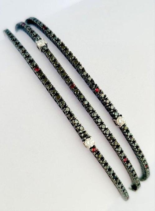 Tennis armband - 18 karaat Witgoud - 10.38ct. tw. Diamant, Sieraden, Tassen en Uiterlijk, Antieke sieraden
