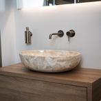 Waskom Loutro Elleni S Rechthoek 57x40.5x15 cm Marmer Sand, Ophalen of Verzenden, Nieuw, Overige typen