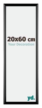 Fotolijst 20x60 cm - Zwart Hoogglans - Kunststof - Bordeaux, Verzenden, Nieuw