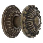Deurknop bloem messing antiek 71mm, Verzenden, Nieuw
