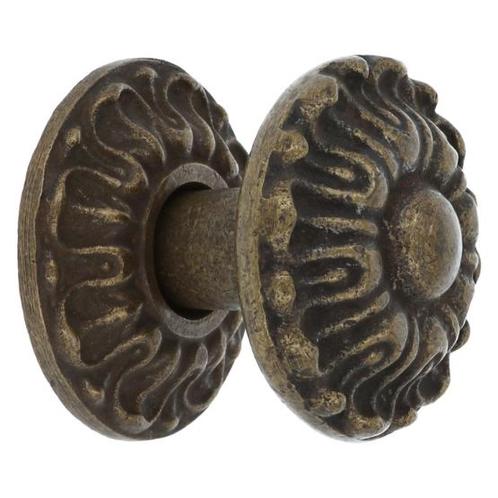 Deurknop bloem messing antiek 71mm, Doe-het-zelf en Verbouw, Hang- en Sluitwerk, Verzenden
