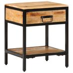 vidaXL Nachtkastje 40x35x50 cm Massief Hout Ruw Mango, Huis en Inrichting, Slaapkamer | Nachtkastjes, Minder dan 45 cm, Verzenden