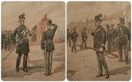 Louis Geens (1835-1906) - Militaire aquarellen, Antiek en Kunst, Kunst | Schilderijen | Klassiek