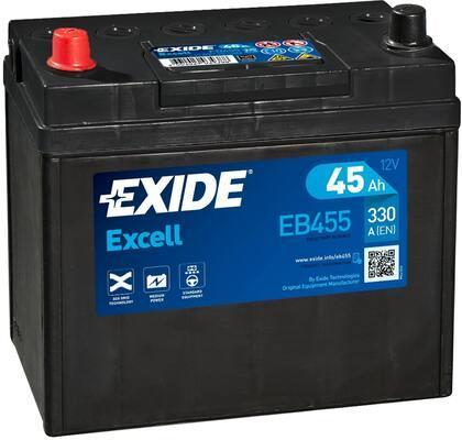 Exide Excell accu | EB455 | 12V 45Ah, Auto-onderdelen, Accu's en Toebehoren, Ophalen of Verzenden