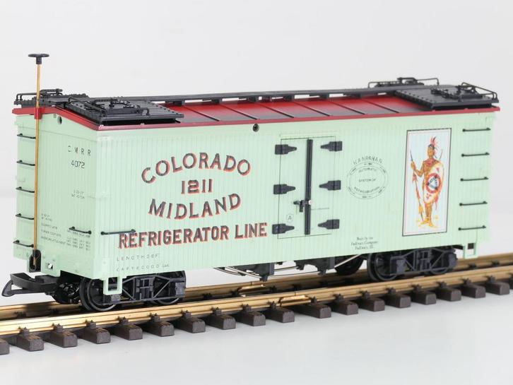 LGB 4072-P02 Amerikaanse Refrigerator boxcar Colorado Mid..., Hobby en Vrije tijd, Modeltreinen | Overige schalen, Overige typen
