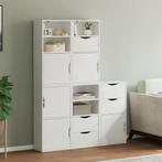 vidaXL Bijzetkasten 5 st 40x24x79 cm massief grenenhout wit, Huis en Inrichting, Verzenden, Nieuw, Grenenhout