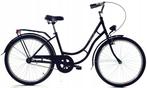 Meisjesfiets 26 inch - Zwarte retro fiets met bagagedrage..., Minder dan 47 cm, Ophalen of Verzenden, Nieuw, Versnellingen