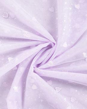 Tule Mesh Hartjes Lila, Hobby en Vrije tijd, Stoffen en Lappen, Paars, Nieuw