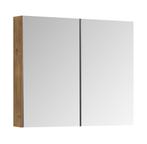 Spiegelkast Cuba 80 x 16 x 72 cm Eiken Spiegelkast Badkamer, Huis en Inrichting, Badkamer | Badkamermeubels, Verzenden, Nieuw