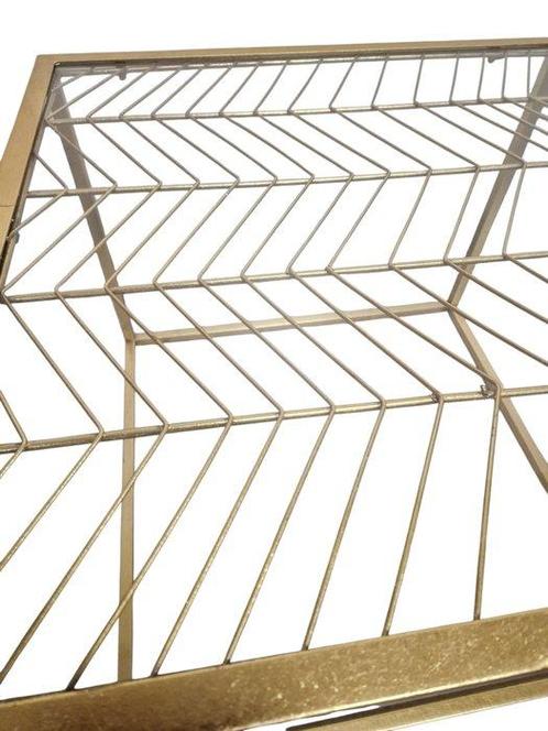 Jean-Louis Scherrer - Bijzettafel - Glas, Metaal, Antiek en Kunst, Kunst | Designobjecten