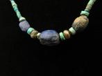 Oud-Egyptisch Ketting van glas, turkoois en faience