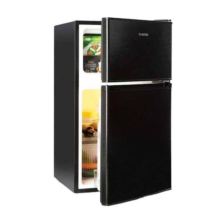 Koelkast Vrieskast Koelvriescombinatie Combi  87L Zwart, Witgoed en Apparatuur, Koelkasten en IJskasten, 75 tot 100 liter, Refurbished