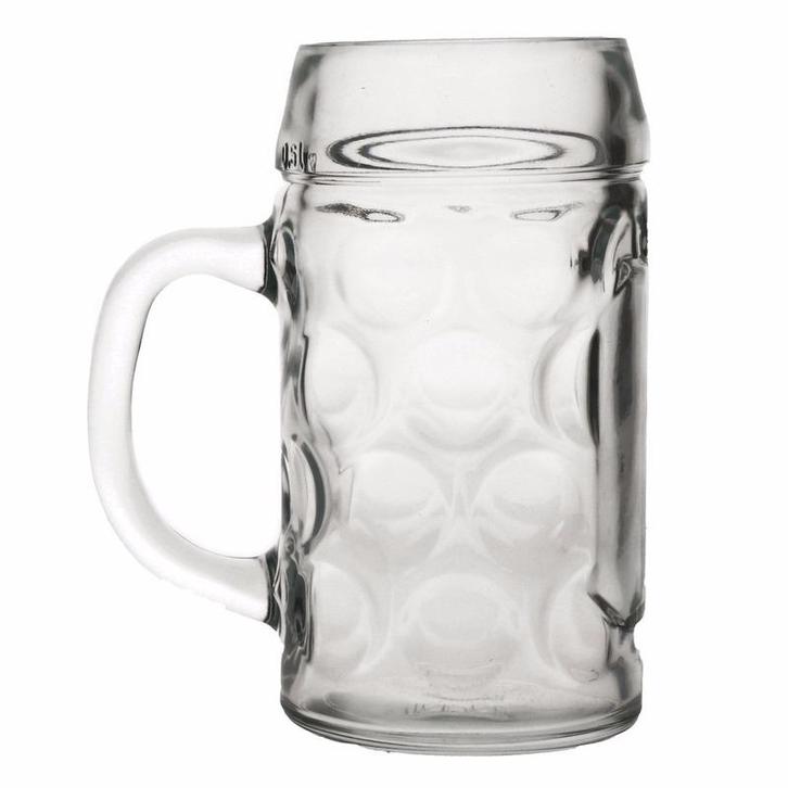 1x stuks Bierpullen/Bierglazen van een halve liter - Bierf.., Hobby en Vrije tijd, Feestartikelen, Ophalen of Verzenden