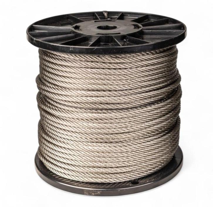 Roestvaststaal Staalkabel 10mm 7x19 op haspel, Doe-het-zelf en Verbouw, IJzerwaren en Bevestigingsmiddelen, Verzenden