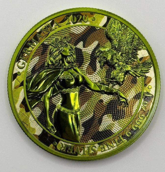 Duitsland. 5 Mark 2020 Germania - Camouflage, 1 Oz (.999), Postzegels en Munten, Munten | Europa | Niet-Euromunten