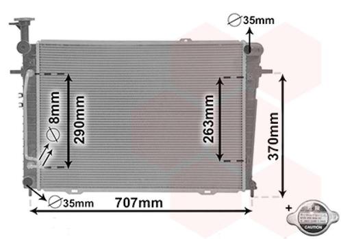 RADIATOR VOOR HYUNDAI TUCSON 2005-2009 253102E400, Auto-onderdelen, Airco en Verwarming, Nieuw, Ophalen of Verzenden