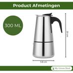 RVS Percolator 6 kops – Moka Pot, Verzenden, Nieuw