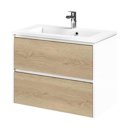Tiger Reverse Meubelset 80 cm met 2 lades Naturel eik - Mat, Doe-het-zelf en Verbouw, Sanitair, Bad, Nieuw, Ophalen of Verzenden