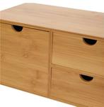 Bamboe Bureau Organizer met 3 Lades, Huis en Inrichting, Kasten | Computermeubels, Verzenden, Nieuw