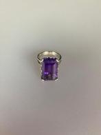 Ring - 18 karaat Witgoud Amethist, Sieraden, Tassen en Uiterlijk, Ringen, Nieuw