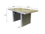 Ibiza lounge-dining tafel 120x80xH70 cm wit grijs, Ophalen of Verzenden, Nieuw, Wicker