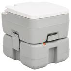 vidaXL Campingtoilet draagbaar 15+10 L HDPE grijs en wit, Caravans en Kamperen, Kampeeraccessoires, Verzenden, Nieuw