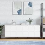 vidaXL Dressoirs 3 st bewerkt hout wit, Huis en Inrichting, Kasten | Dressoirs, Verzenden, Nieuw, Overige houtsoorten