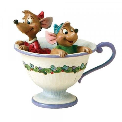 Assepoester Jaq en Gus in Theetas 12 cm, Verzamelen, Disney, Nieuw, Ophalen of Verzenden