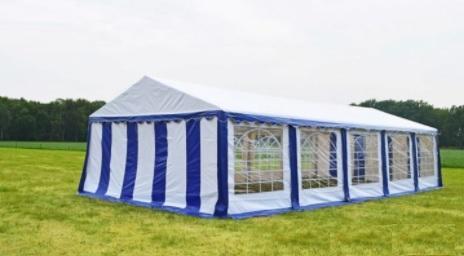 Classic Plus Partytent PVC 6x12x2 mtr in Wit-Blauw, Tuin en Terras, Partytenten, Partytent, Nieuw, 2 meter of meer, Verzenden