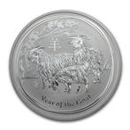 Lunar II - Year of the Goat - 5 oz 2015 (16.920 oplage), Verzenden, Losse munt, Zilver