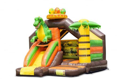 Springkussen dino, Hobby en Vrije tijd, Feestartikelen | Verhuur, Verjaardag, Zo goed als nieuw