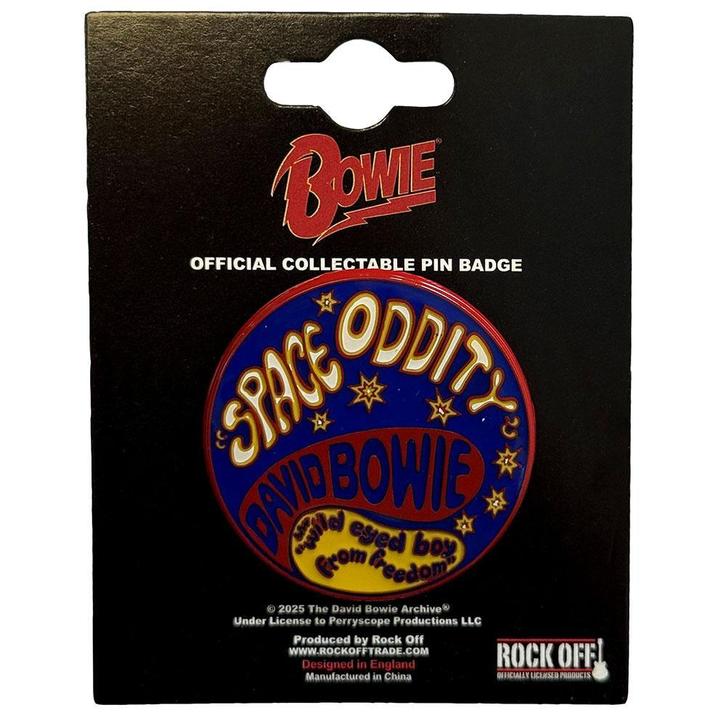 David Bowie Space Oddity - Pin officiële merchandise, Verzamelen, Muziek, Artiesten en Beroemdheden, Kleding, Nieuw, Ophalen of Verzenden