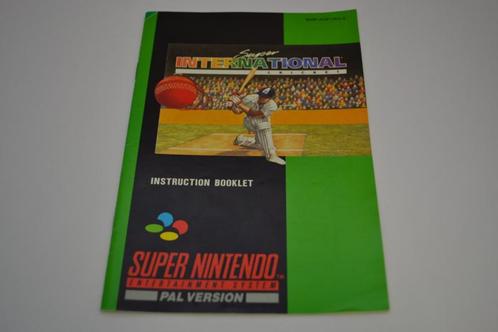 Super International Cricket (SNES UKV MANUAL), Spelcomputers en Games, Spelcomputers | Nintendo Consoles | Accessoires, Zo goed als nieuw