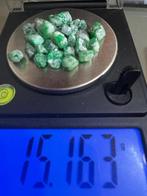 Smaragd Ruw - Hoogte: 10 mm - Breedte: 8 mm- 15 g - (34), Verzamelen, Mineralen en Fossielen