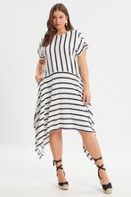 Mat Fashion streep jurk Maat:, Kleding | Dames, Jurken, Verzenden, Nieuw, Overige kleuren