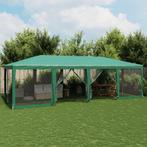 vidaXL Partytent met 12 mesh zijwanden 8x4 m HDPE groen, Tuin en Terras, Partytenten, Verzenden, Nieuw