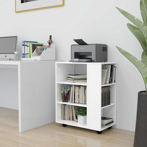 vidaXL Rolkast 60x35x75 cm bewerkt hout wit, Huis en Inrichting, Kasten | Overige, Nieuw, Verzenden