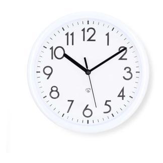 Wandklok  | Nedis (Ø 22 cm, Analoog, Kunststof, Wit), Huis en Inrichting, Woonaccessoires | Klokken, Nieuw, Verzenden