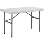 Inklapbare tafel rechthoekig wit 122cm | Bolero