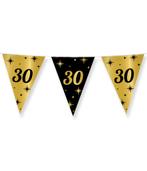 Vlaggenlijn 30 Jaar Goud Zwart 10m, Verzenden, Nieuw