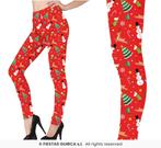 Rode Kerstmis Legging Prints, Kleding | Dames, Ophalen of Verzenden, Nieuw