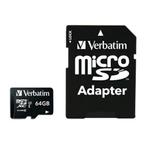 Verbatim Micro SDXC UHS-3 geheugenkaart / 64GB, Audio, Tv en Foto, Fotografie | Geheugenkaarten, Nieuw, Ophalen of Verzenden
