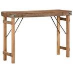 vidaXL Wandtafel Bruin 110 x 35 x 76 cm Massief gerecycled, Verzenden, Nieuw, Overige houtsoorten, Minder dan 50 cm