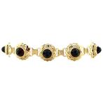 Vintage gouden bootjes armband met granaat 14 krt, Ophalen of Verzenden, Nieuw